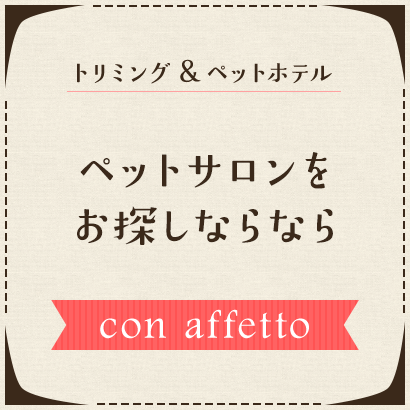 トリミング & ペットホテル つくば市でペットサロンをお探しならならcon affetto